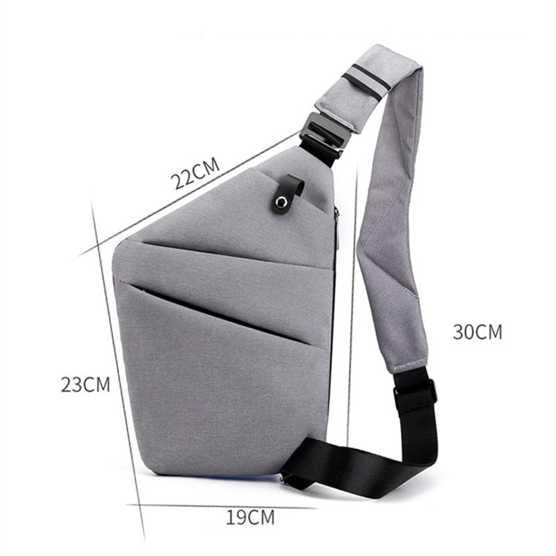 Men's Ultra-Thin Anti-Theft Chest Bag: Compact Crossbody Sling for Travel, Sports, and Everyday Use