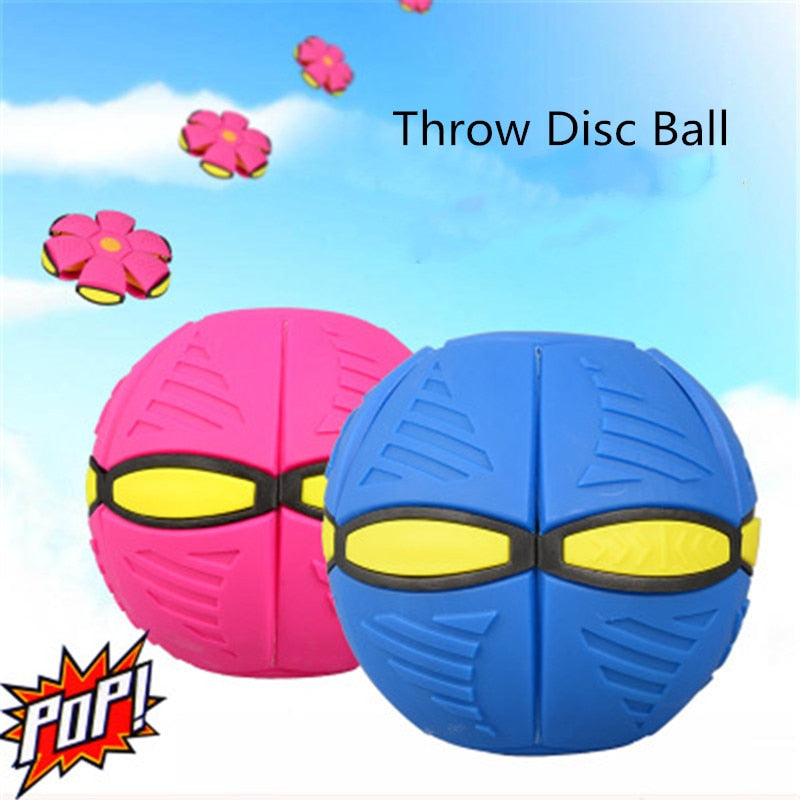 Illuminated Flying UFO Disc Ball: LED-Lit Outdoor Toy