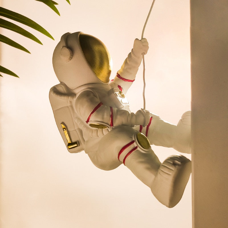 Contemporary LED Wall Lamp: Astronaut Cartoon with a Lunar Twist