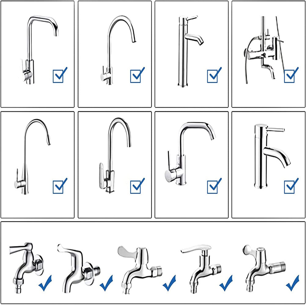 Universal High Pressure Faucet Extender with 360-Degree Rotatable Design